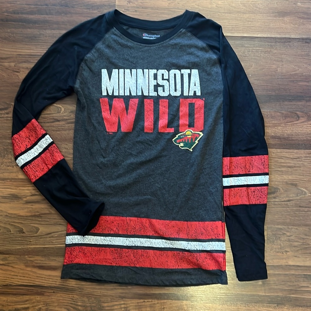 Minnesota Wild women’s shirt, long-sleeve tee shirt , long cut, small